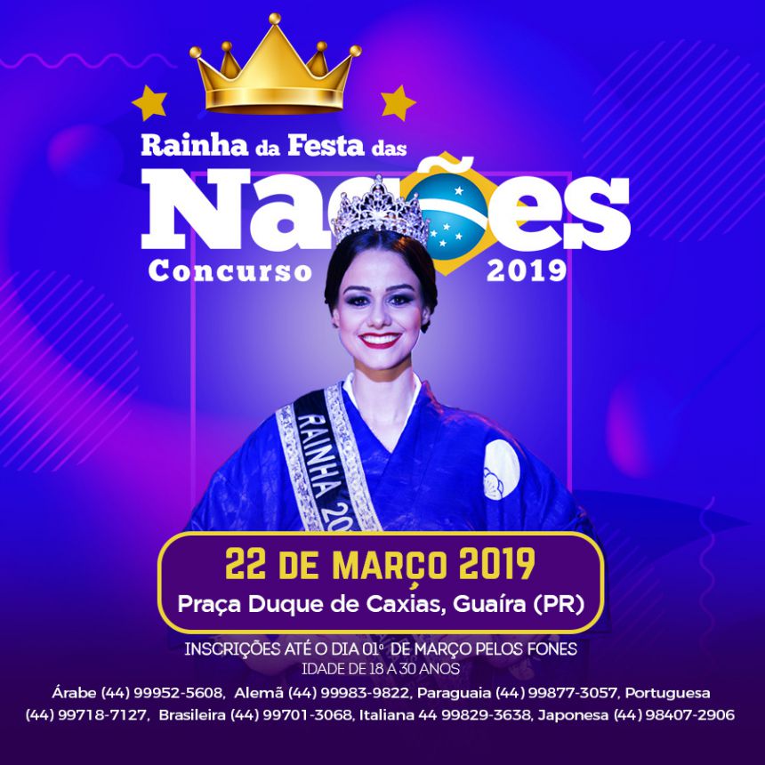 Lançada, Festa das Nações de Guaíra inscreve para concurso da rainha