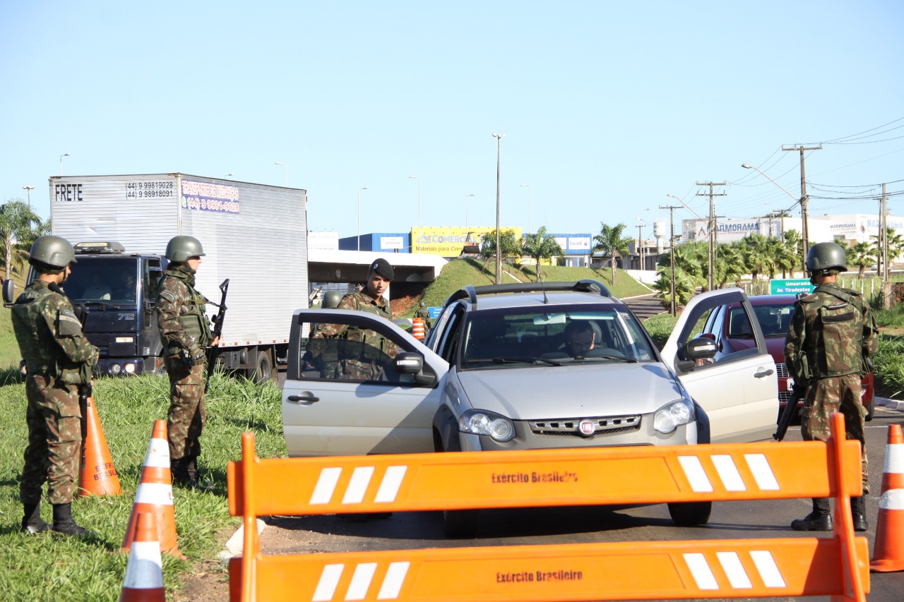OPERAÇÃO ÁGATA Exército monta bloqueios  em Umuarama e toda a região