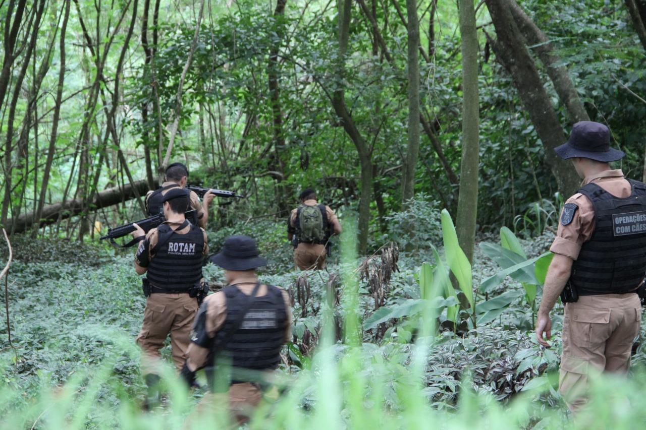 Rotam e Canil realizam treinamento de busca e captura no bosque do Índio