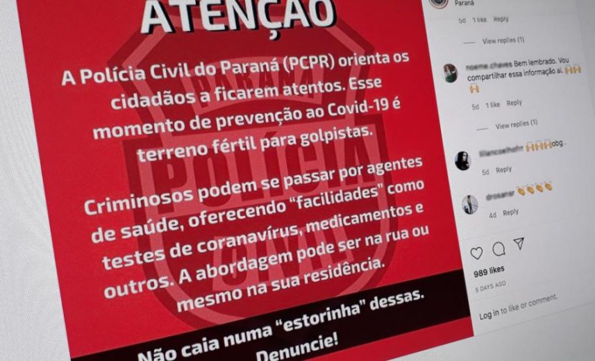 Jornal Ilustrado - Polícia Civil alerta população sobre golpes virtuais durante pandemia da Covid-19