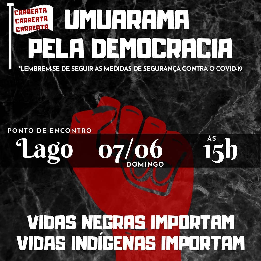 Umuaramenses realizam carreata em prol das vidas negras e indígenas