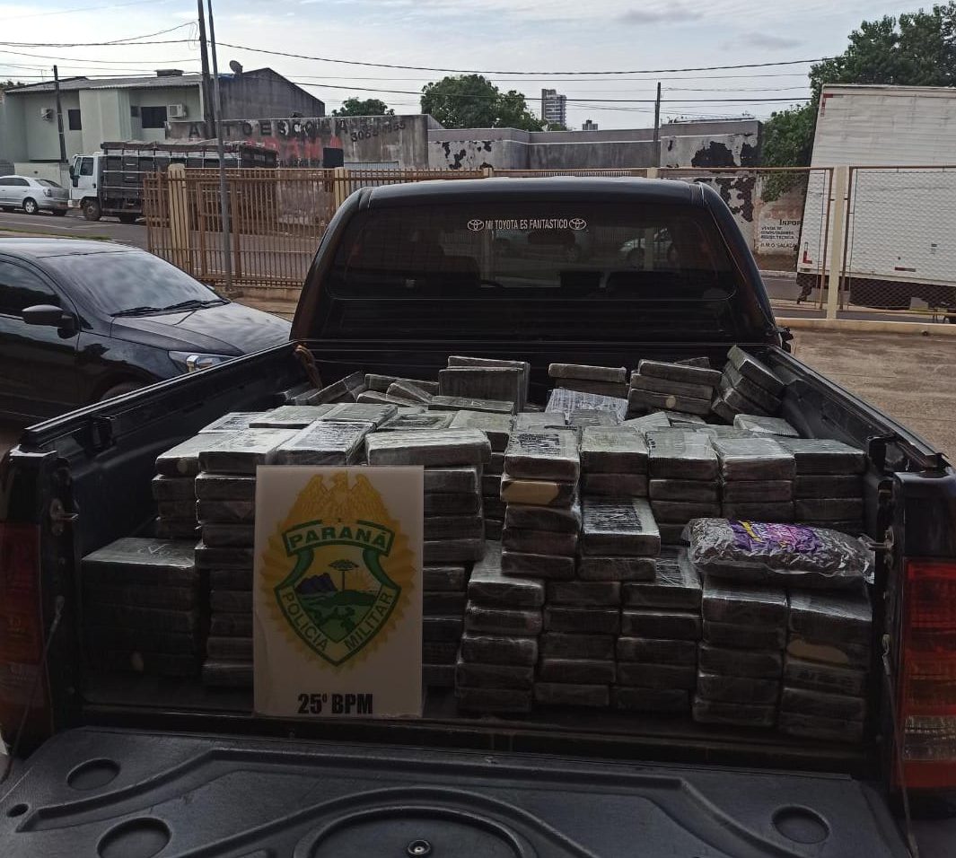 PM apreende quase meia tonelada de cocaína avaliada em R$ 15 mi em Umuarama