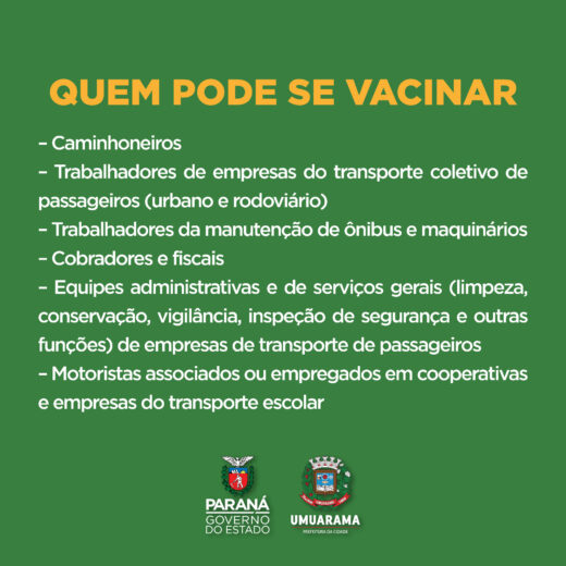 Jornal Ilustrado - O grande jornal do Noroeste do Paraná Jornal Ilustrado - Vacina para os profissionais do transporte vai além dos motoristas