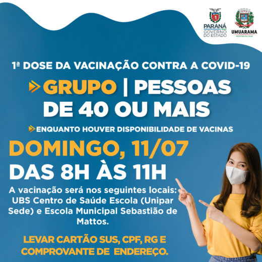 Jornal Ilustrado - Umuarama inicia vacinação de pessoas com 40 anos