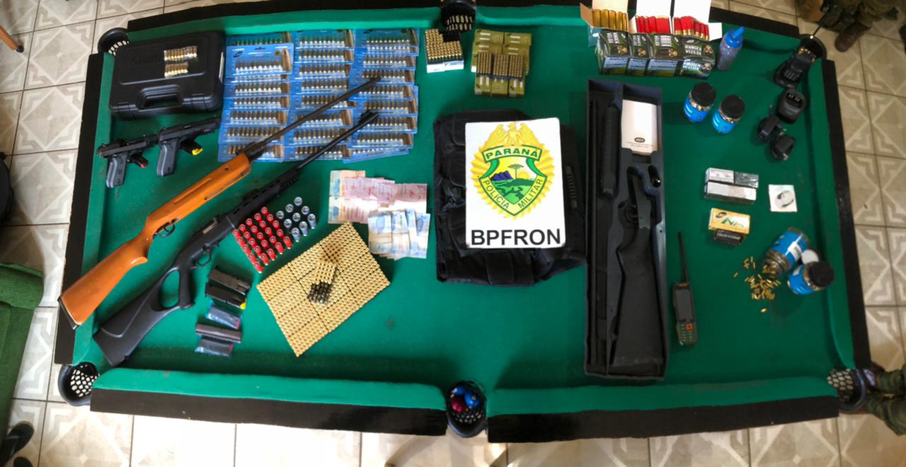 Operação Interdição resulta na apreensão de armas e munições em Terra Roxa 