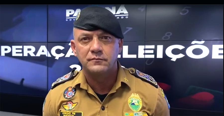 Coronel Hudson Leôncio Teixeira, fala sobre as ocorrências registradas pela PMPR