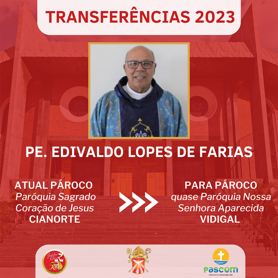 Jornal Ilustrado - Confira a lista dos padres da Diocese de Umuarama que serão transferidos em 2023
