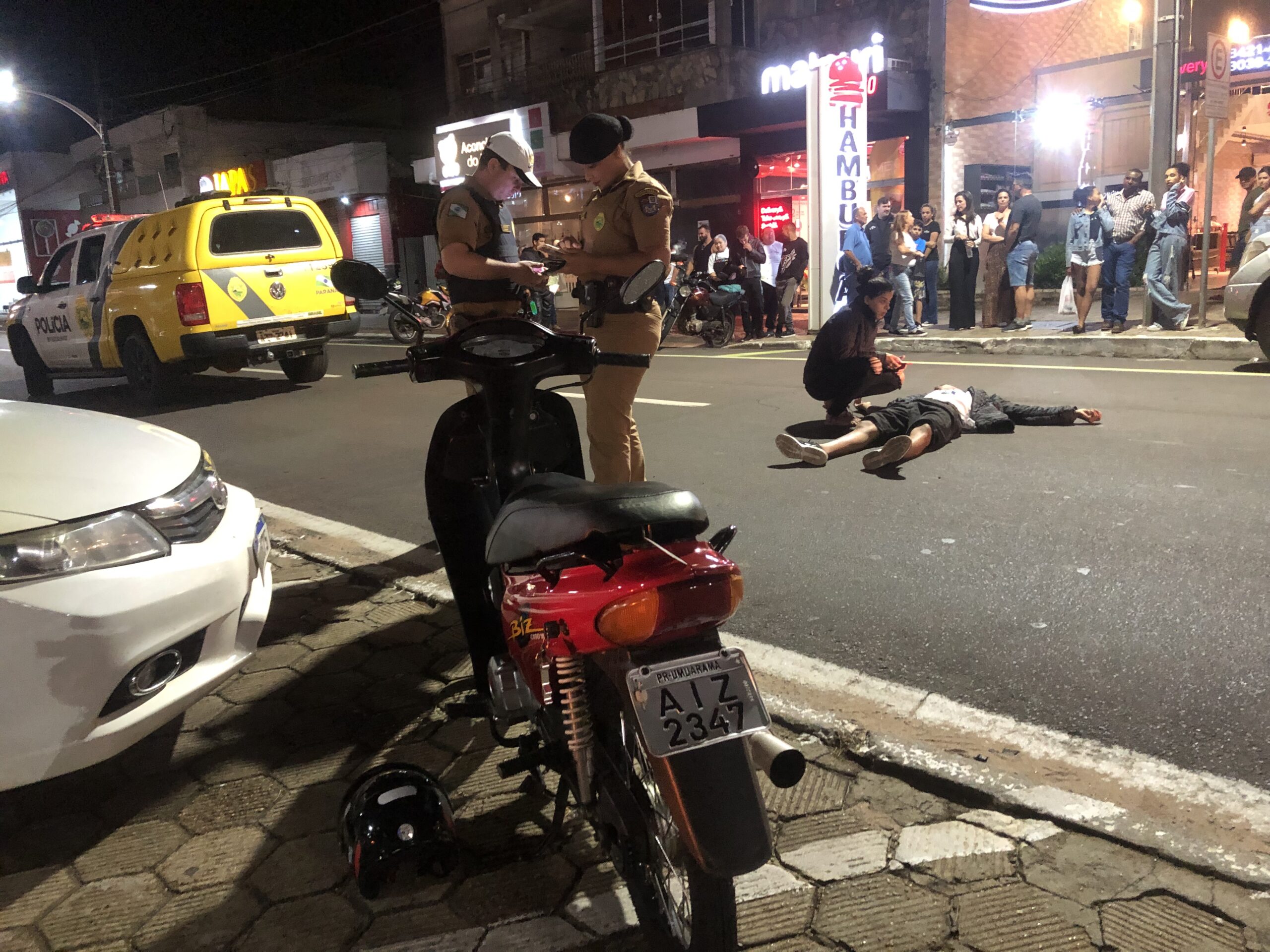 Jornal Ilustrado - Motociclista fica ferido após acidente na avenida Paraná, em Umuarama