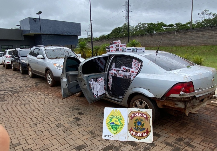 Ação conjunta resulta na apreensão de cigarros contrabandeados em Terra Roxa  