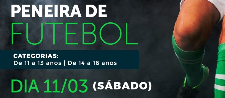 Data para adolescentes passarem pela Peneira de Futebol foi adiada para dia 11 de março