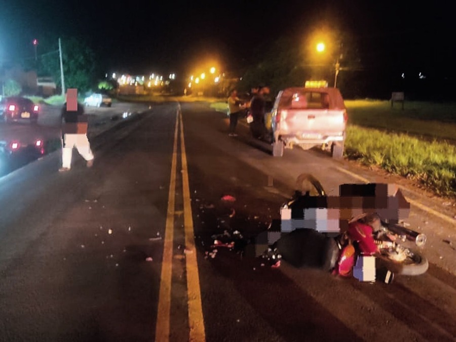 Idoso morre após colidir com moto na traseira de caminhonete em Umuarama