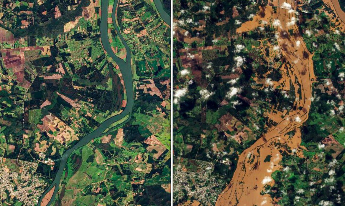 Jornal Ilustrado - Imagens de satélite mostram alcance da destruição do ciclone no RS