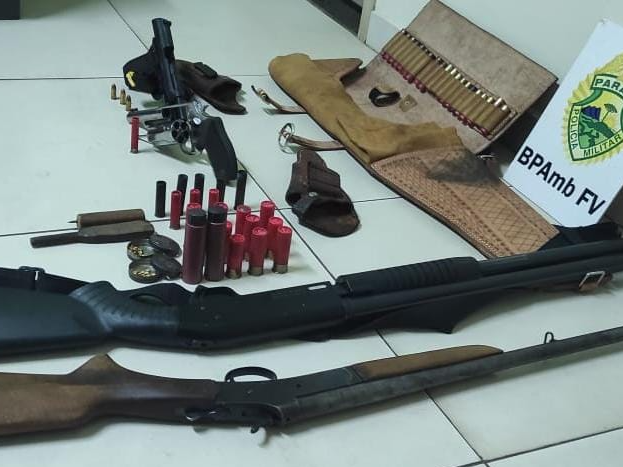 Polícia Ambiental apreende armas de fogo e munições em Nova Olímpia 