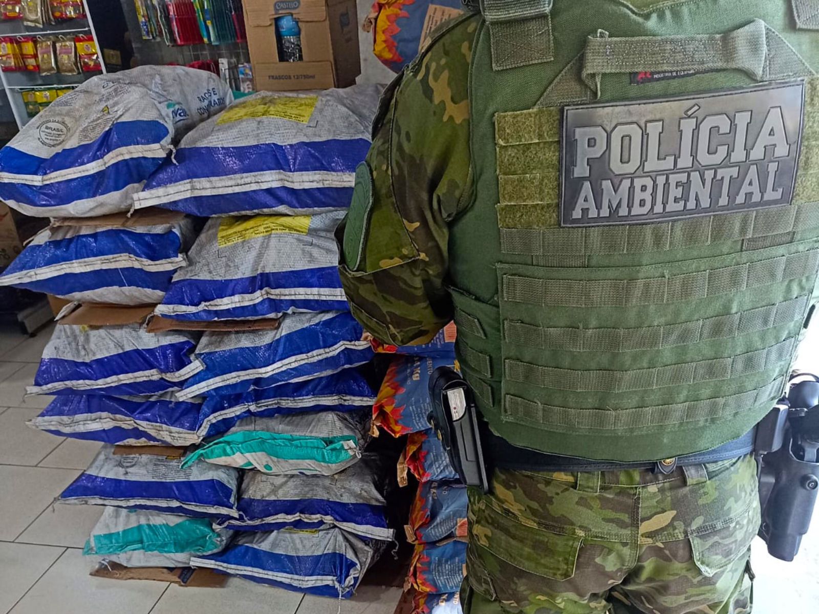 Jornal Ilustrado - Polícia Ambiental apreende mais de 130 kg de carvão vegetal de origem suspeita em Mariluz