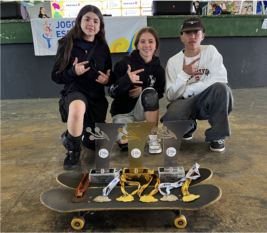 Skatistas do Ceju de Umuarama brilham nos Jogos Escolares do Paraná