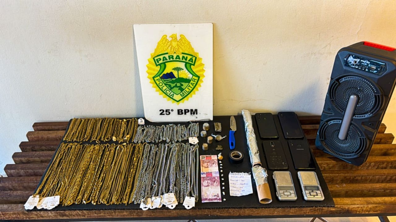 PM prende jovem por tráfico de drogas e recptação de objetos furtados em Umuarama