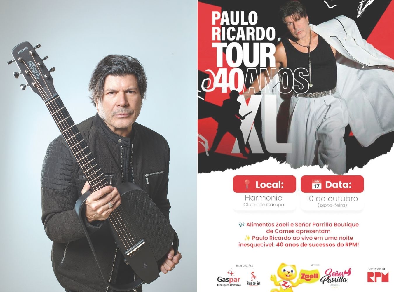 RPM : Turnê dos 40 anos de Paulo Ricardo passará por Umuarama