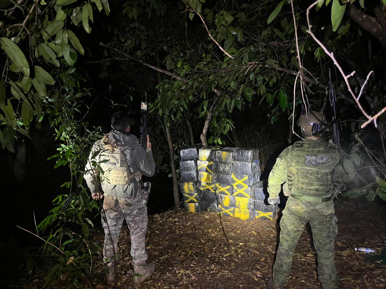BPFRON e PF apreendem mais de 600 kg de maconha em Altônia 