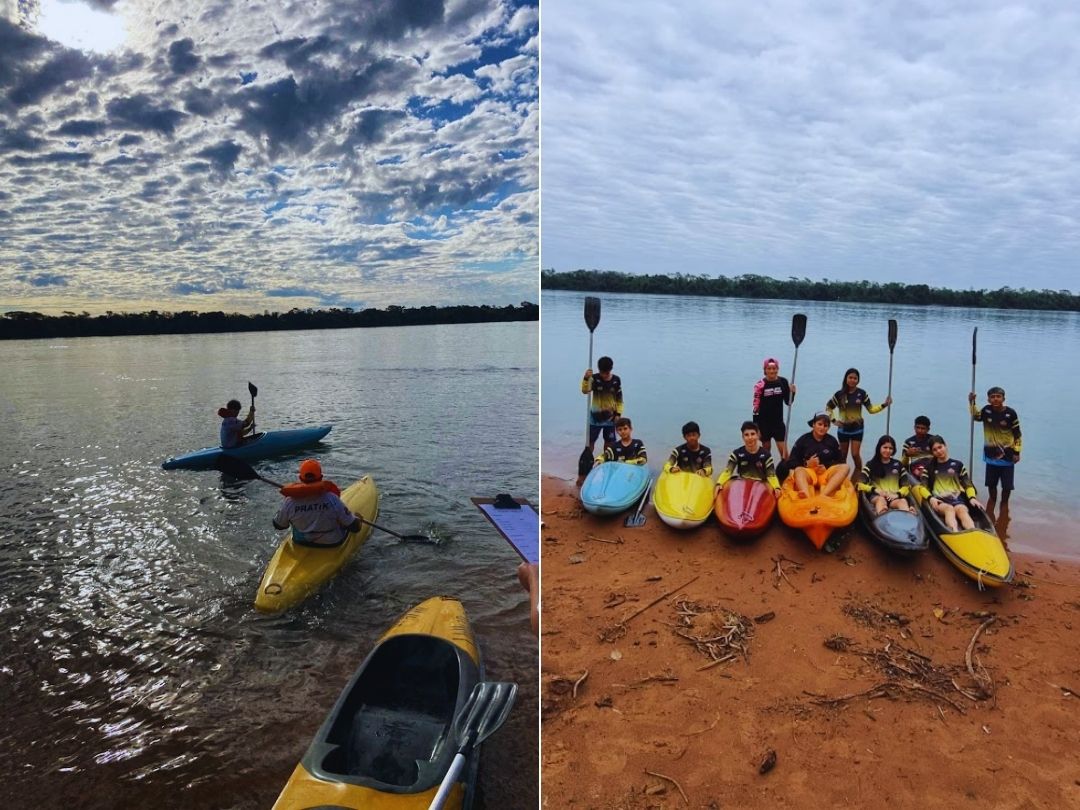 Escola de Porto Camargo é a primeira do PR a oferecer aulas de canoagem aos alunos