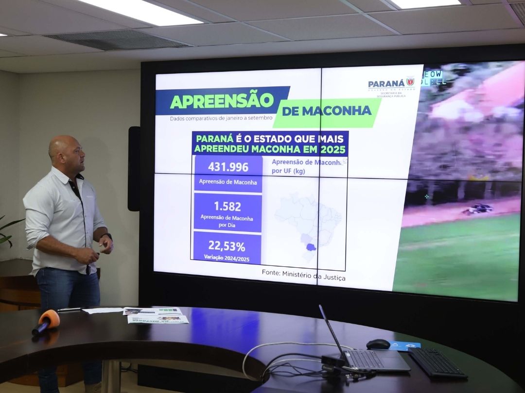 Jornal Ilustrado - O grande jornal do Noroeste do Paraná Jornal Ilustrado - Apreensões de drogas aumentam 21% nos primeiros nove meses de 2025 no Paraná