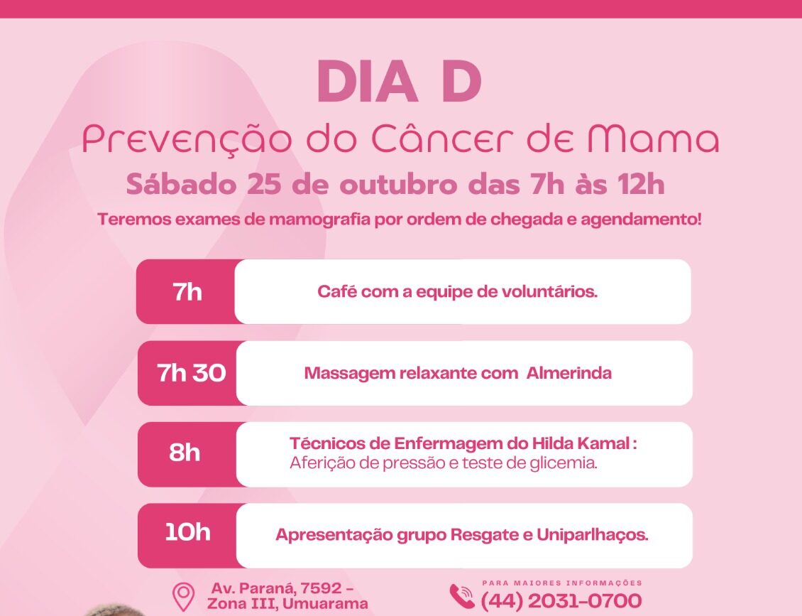 Jornal Ilustrado - Sábado tem Dia “D” de prevenção ao câncer de mama em Umuarama
