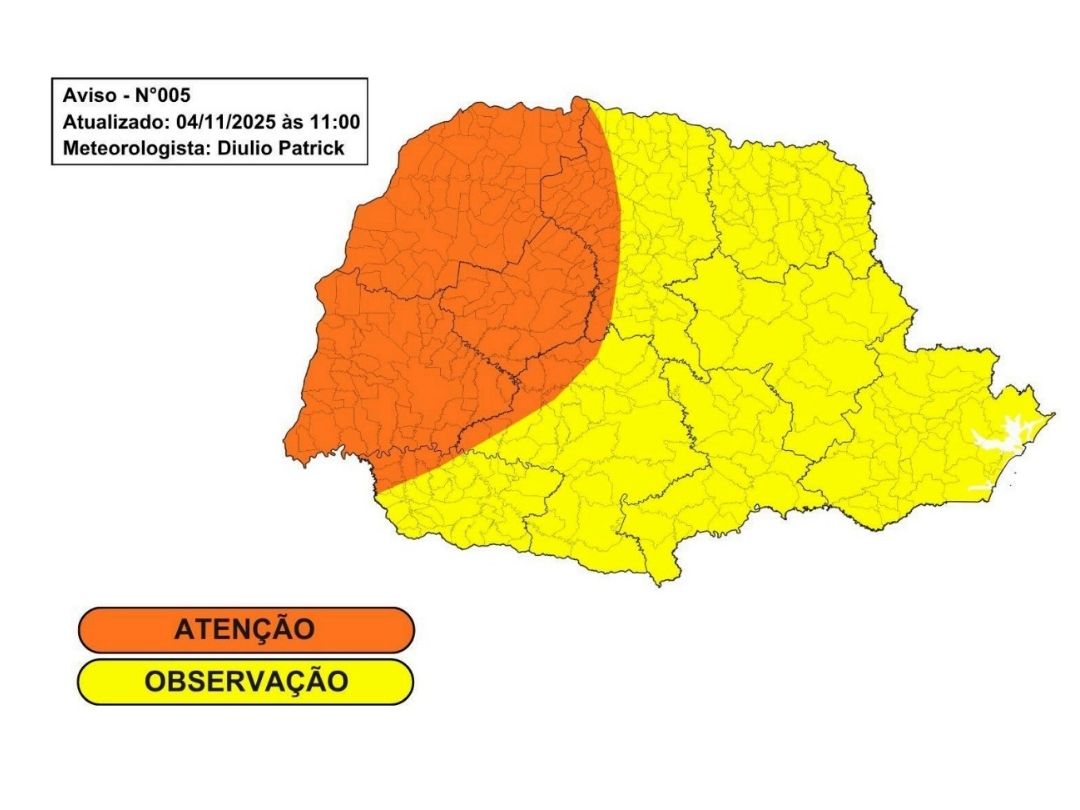 Simepar alerta para novos temporais nos próximos dias; Defesa Civil orienta cuidados