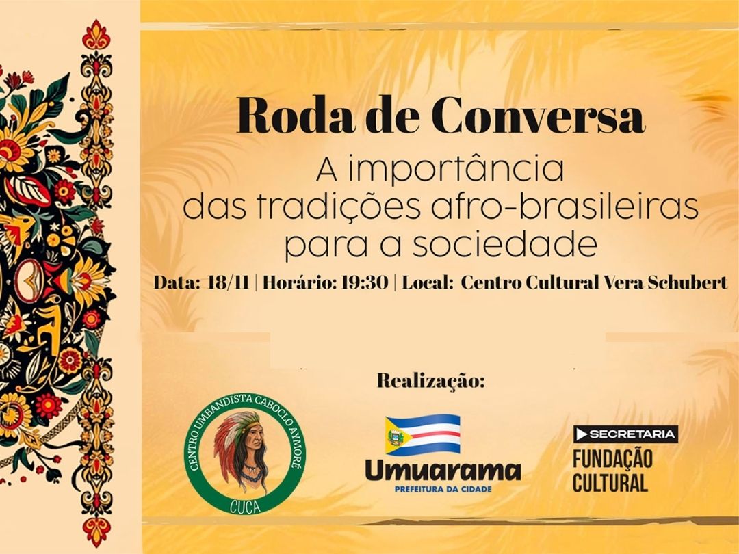 Roda de conversa em Umuarama debate importância das tradições afro-brasileiras