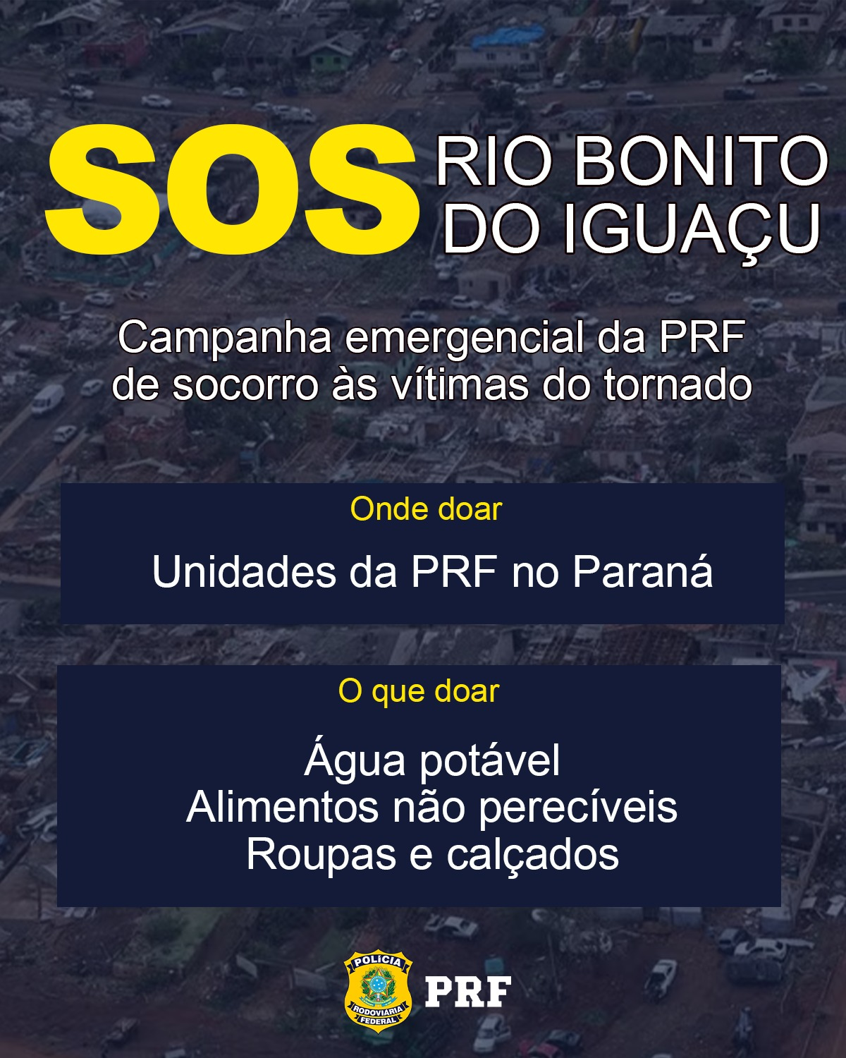 Jornal Ilustrado - PRF Paraná lança campanha para arrecadar doações às vítimas de Rio Bonito do Iguaçu