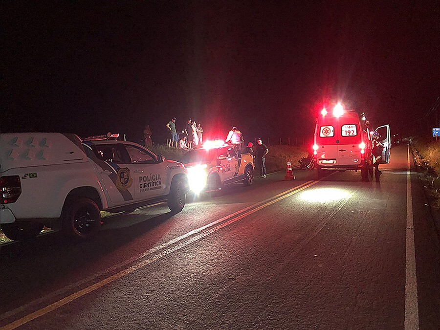 Casal morre em colisão frontal na PR-580, entre Umuarama e Serra dos Dourados 