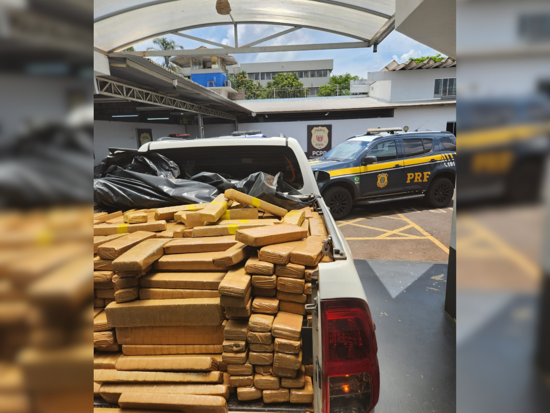 Mais de uma tonelada de maconha é apreendida na Estrada Boiadeira