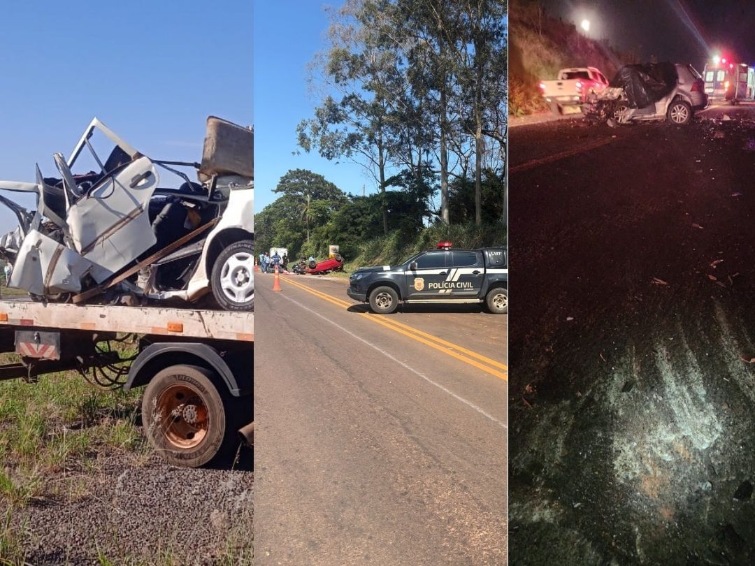 Em menos de 24 horas dez pessoas morrem em rodovias na região de Umuarama