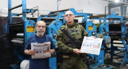 Comando do BPFron em visita ao Ilustrado