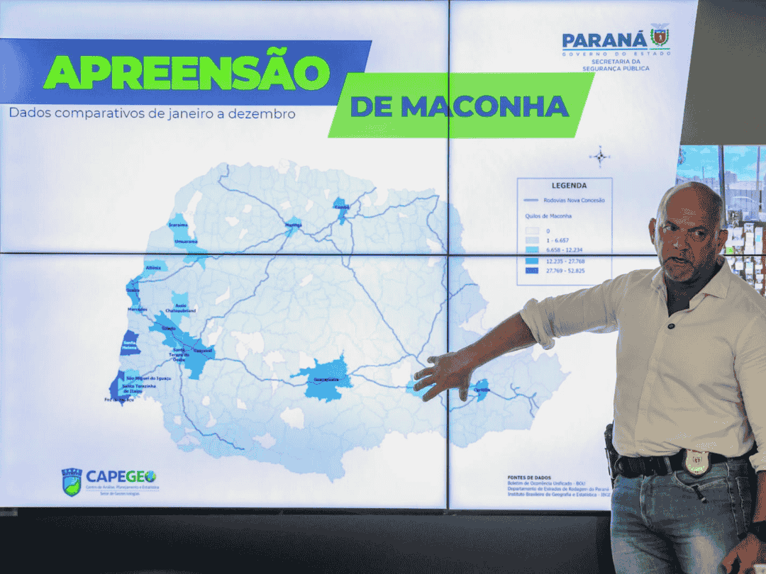 Paraná apreende 1,5 tonelada de drogas por dia em 2025 e tira R$ 2 bilhões do tráfico