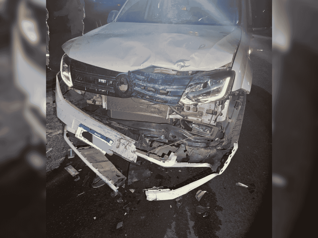 Motociclista fica ferido após colisão com Amarok na PR-364, em Palotina