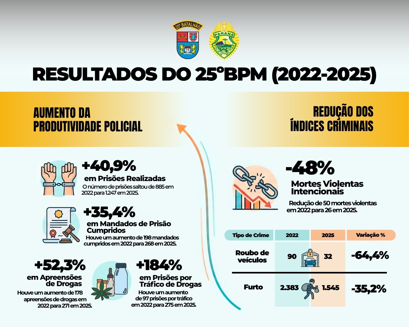 Jornal Ilustrado - Balanço aponta queda de 60% em homicídios violentos e avanço no combate ao tráfico em 2025