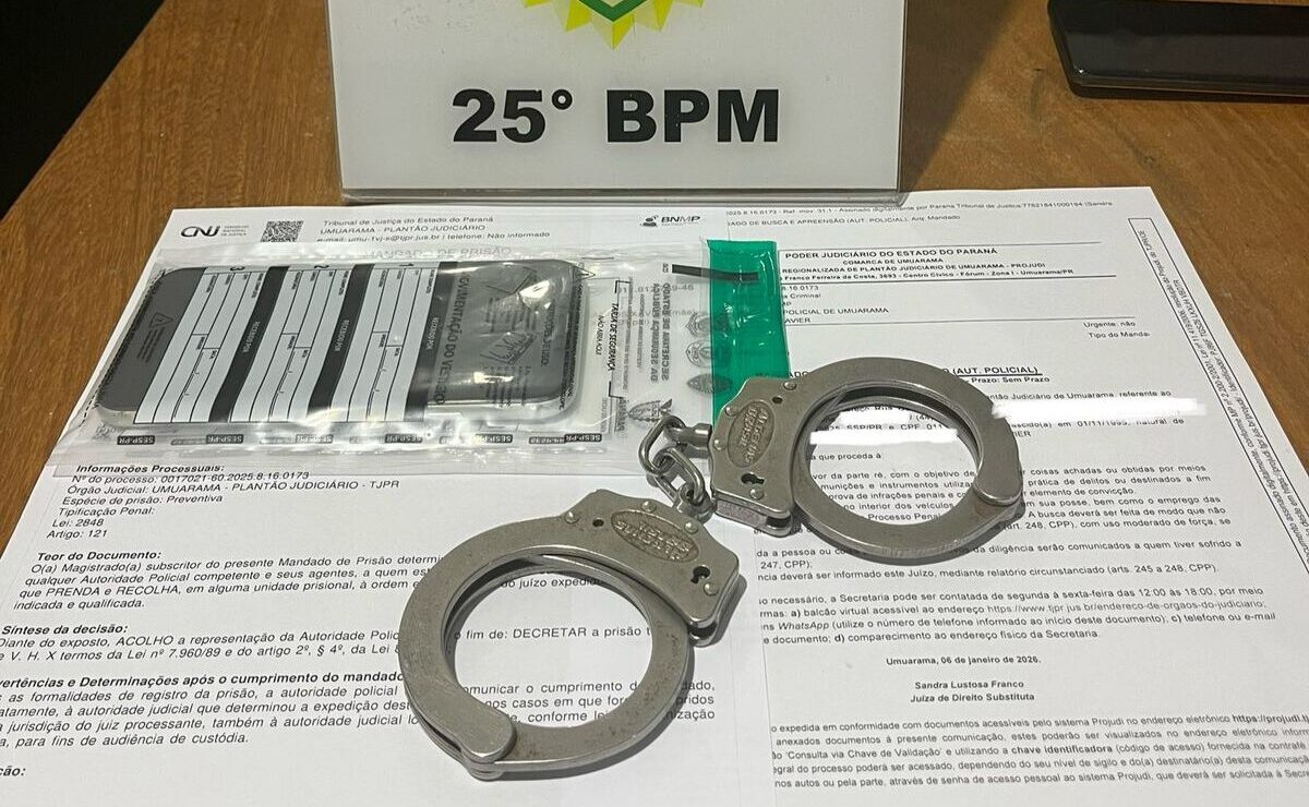 Ação integrada resulta na prisão de acusado de tentativa de homicídio em Umuarama