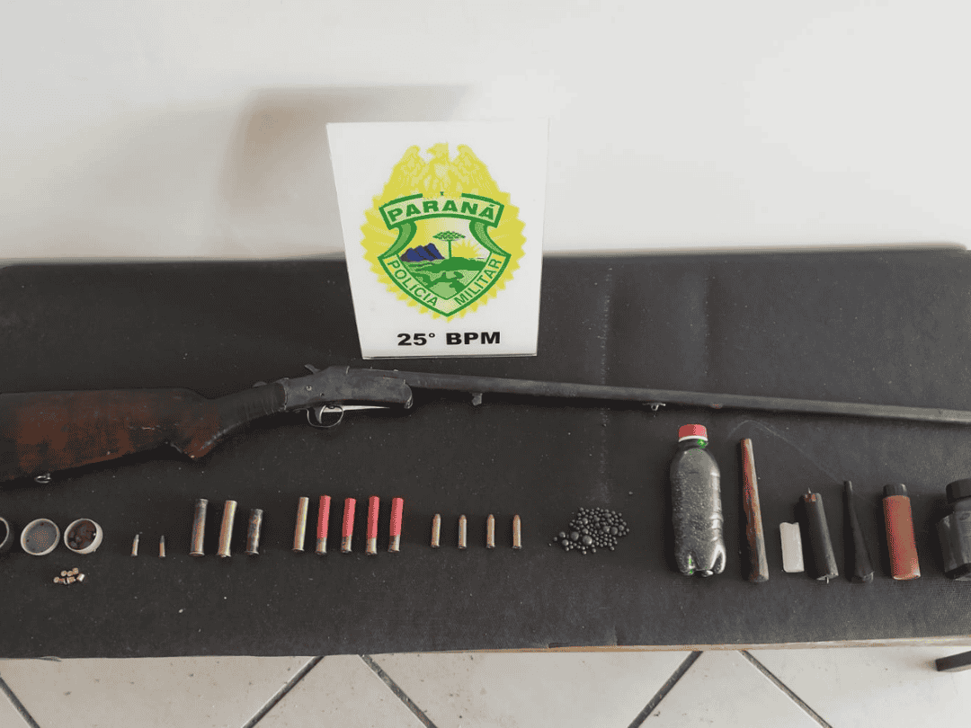 Denúncia de violência doméstica leva à prisão de homem e apreensão de arma em Umuarama