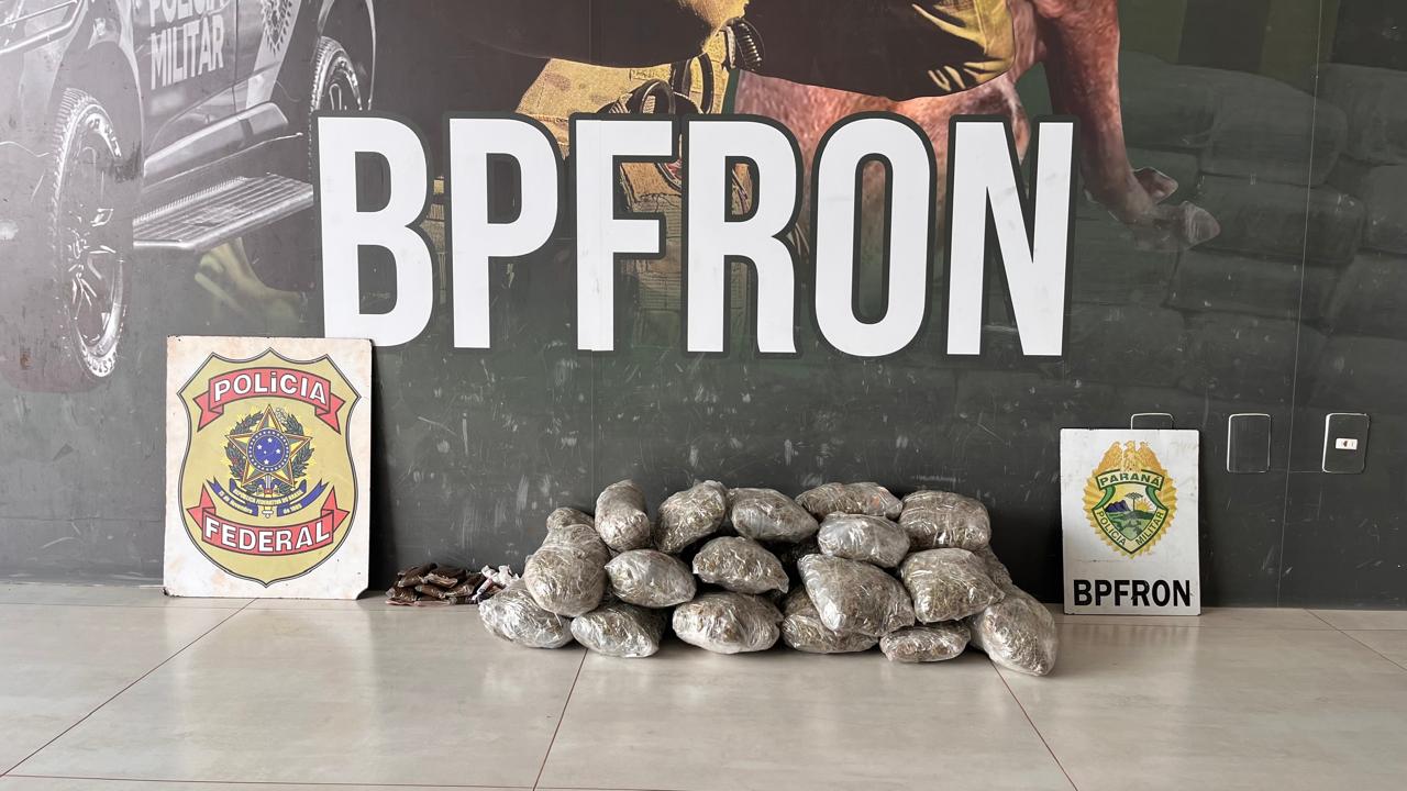 Ação conjunta apreende mais de 6 kg de maconha e prende duas pessoas em Iporã 