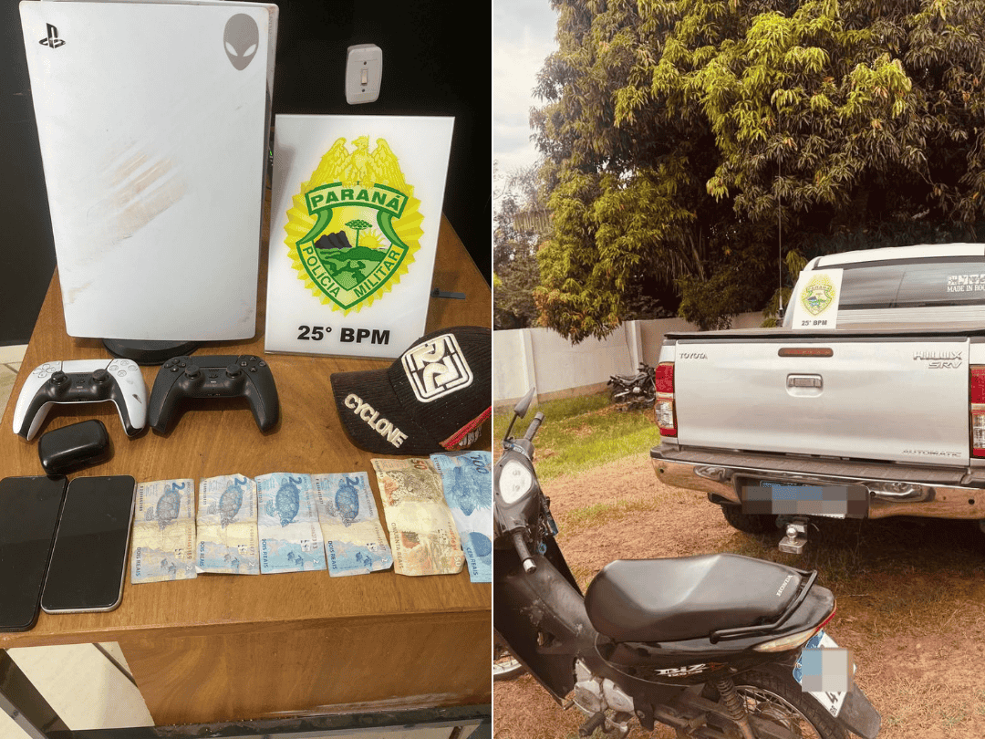 Envolvidos em roubo à residência de idoso são presos e parte dos itens são recuperados