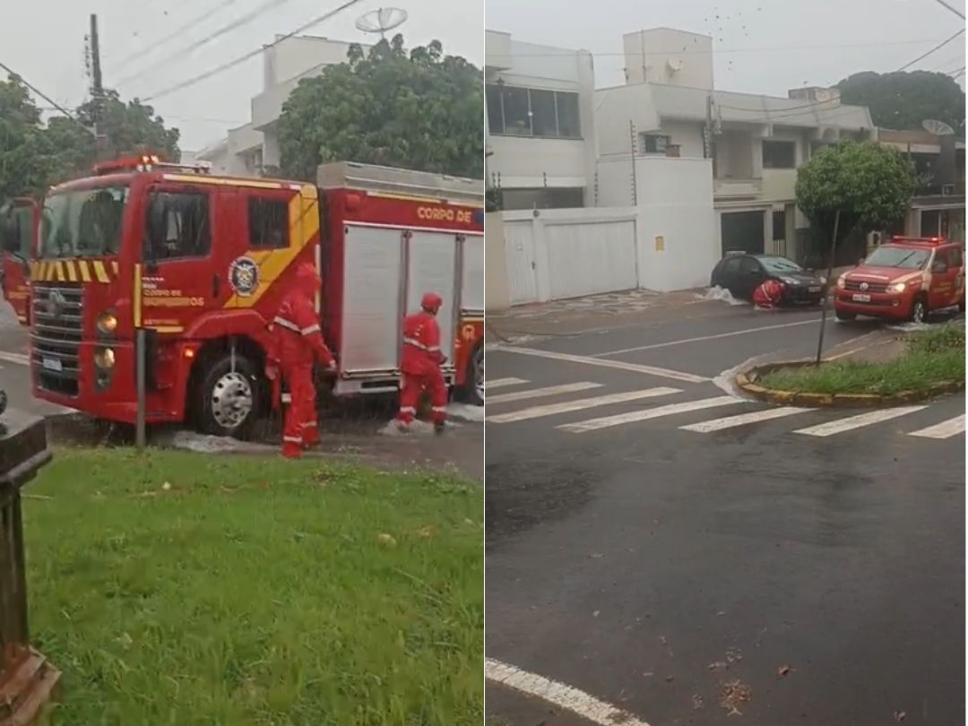 Jornal Ilustrado - Forte chuva provoca alagamentos e mobiliza resgate do Corpo de Bombeiros em Umuarama