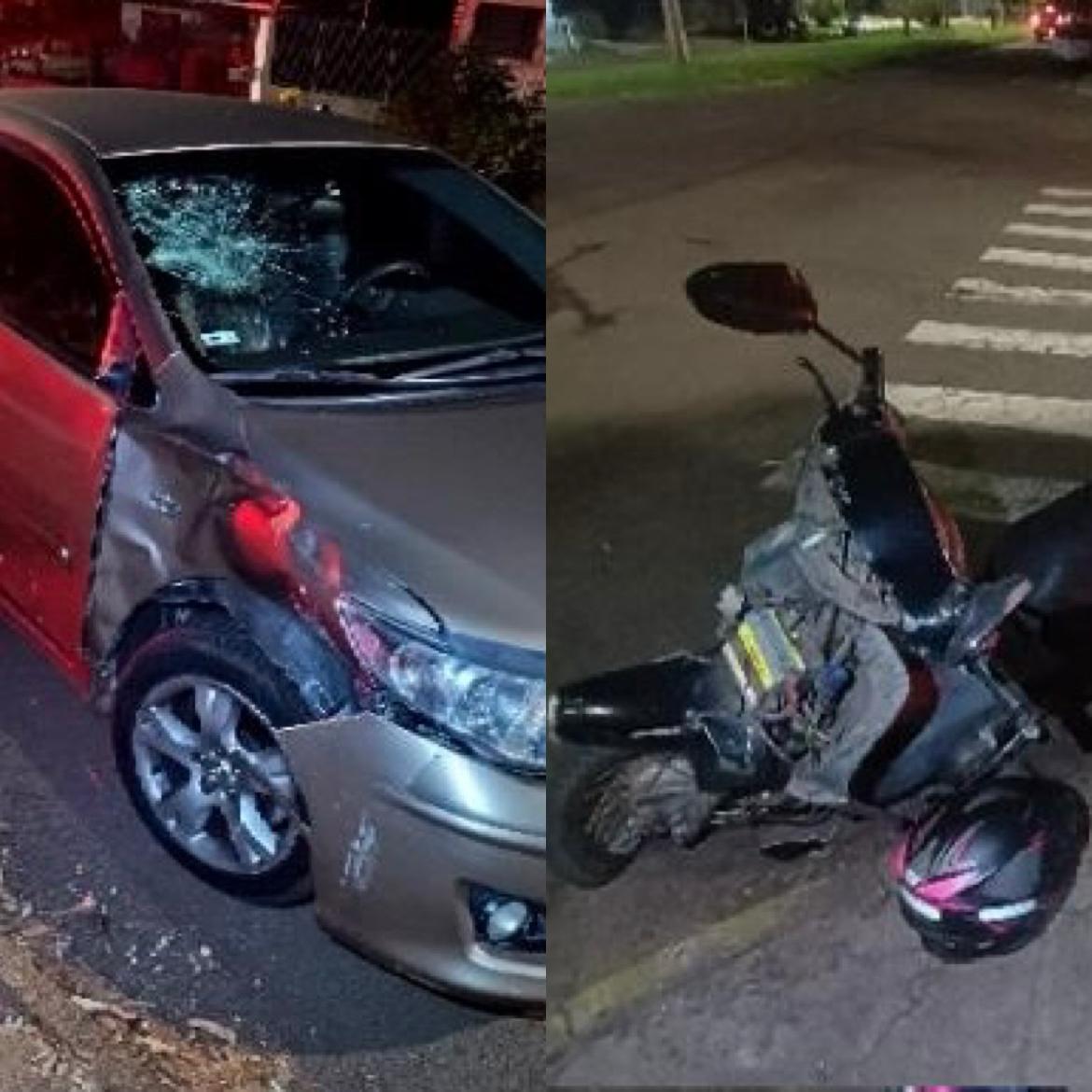Jornal Ilustrado - Motociclista fica ferido após colisão com carro conduzido por adolescente em Umuarama