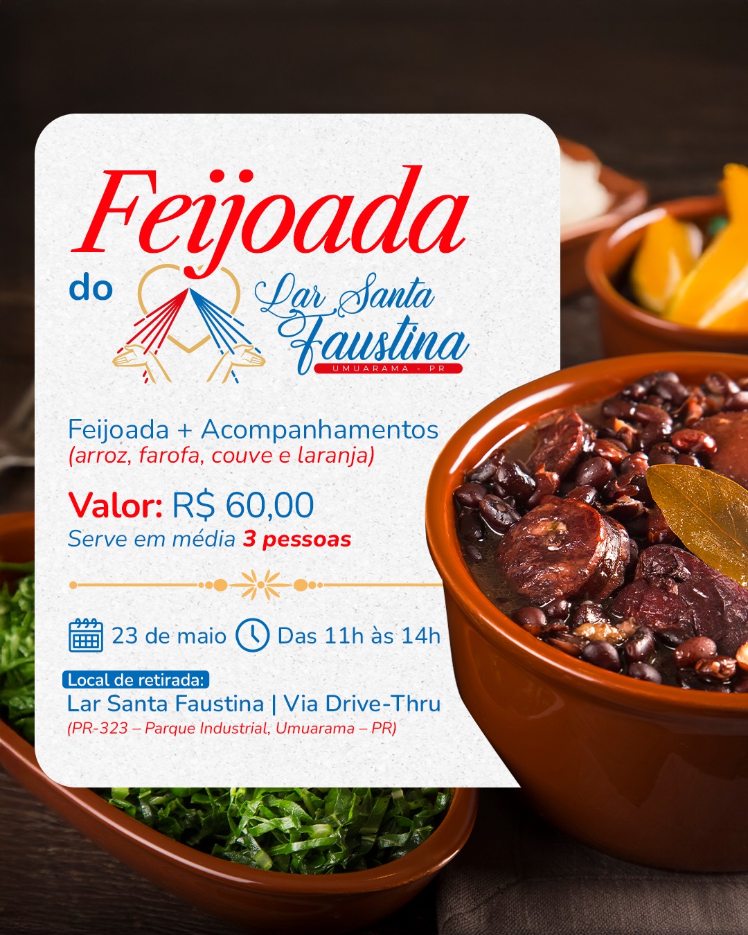 Jornal Ilustrado - Lar Santa Faustina promove feijoada beneficente em Umuarama