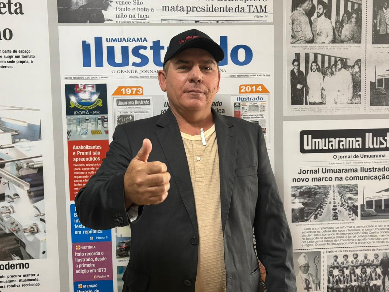 Jornal Ilustrado - Pré-candidato a deputado estadual Ademir Galdino visita o Jornal Umuarama Ilustrado