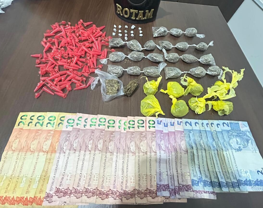 Suspeito foge da ROTAM e deixa drogas para trás no centro de Icaraíma