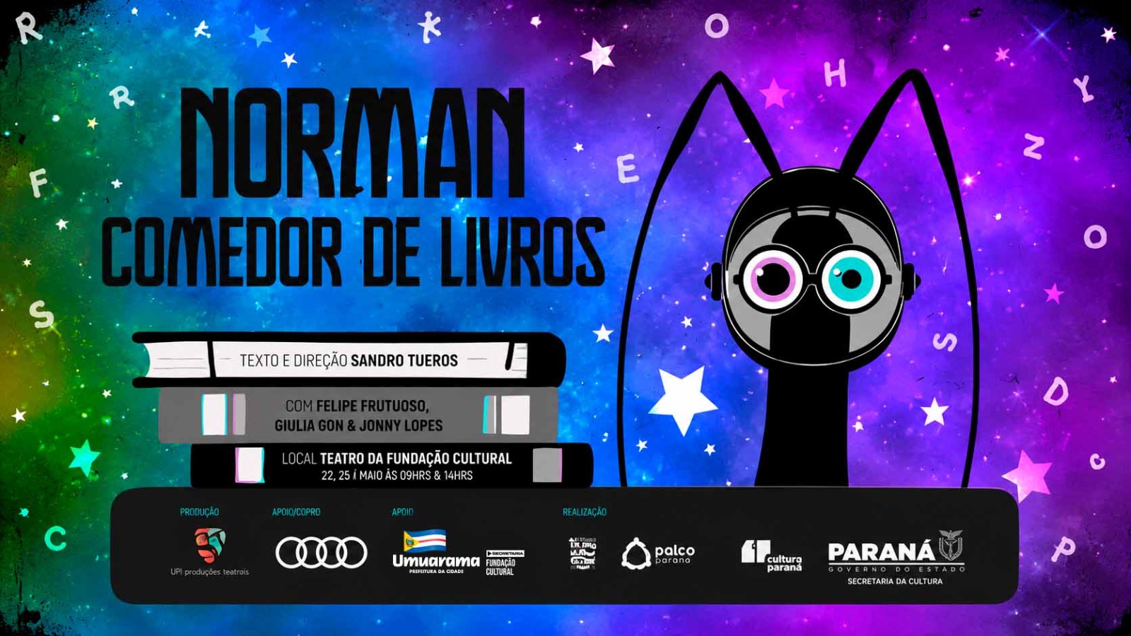 Jornal Ilustrado - PalcoParaná traz espetáculo ‘Norman, Comedor de Livros’ a Umuarama