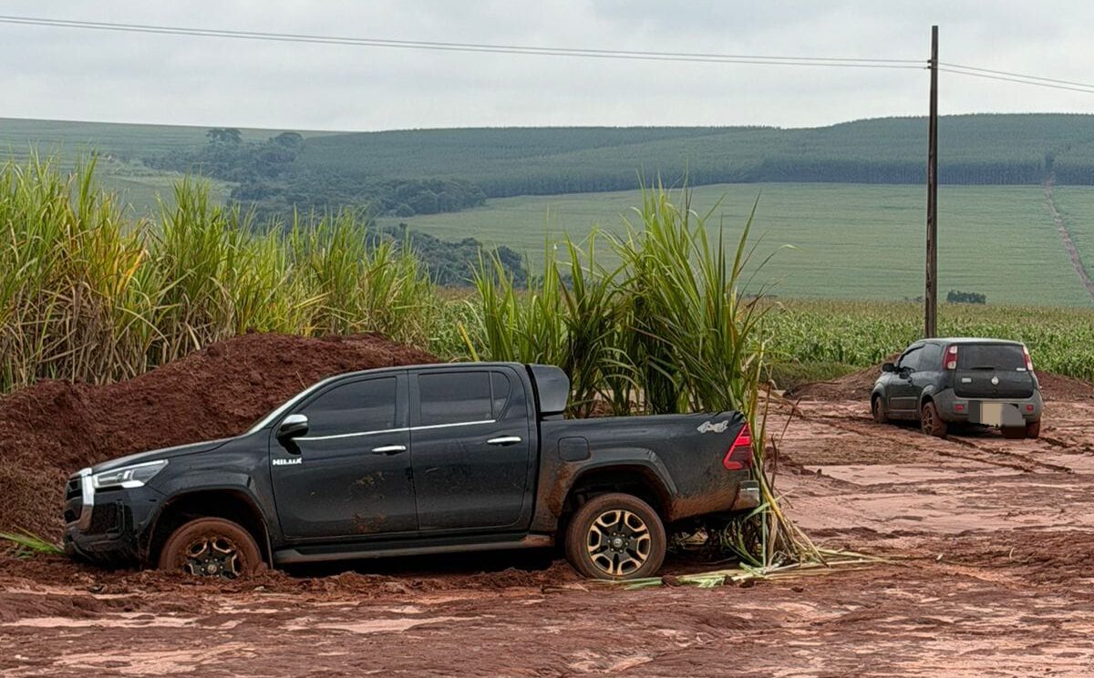 Hilux furtada durante a madrugada é recuperada às margens da PR-180 em Goioerê
