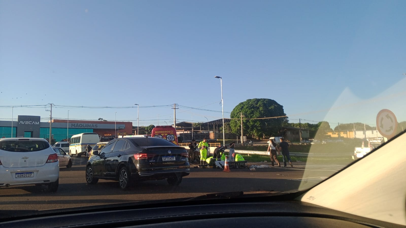 É grave estado de saúde de motociclista envolvido em colisão no trevo do Gauchão