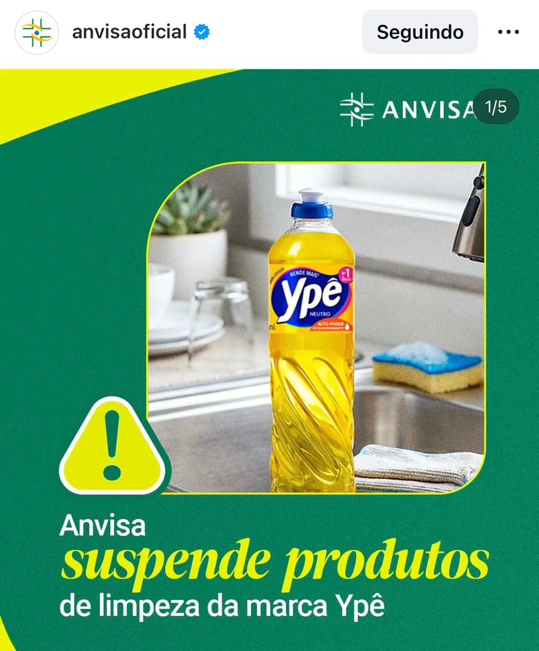 Jornal Ilustrado - Veja qual lote e quais produtos da Ipê estão sendo recolhidos por determinação da Anvisa