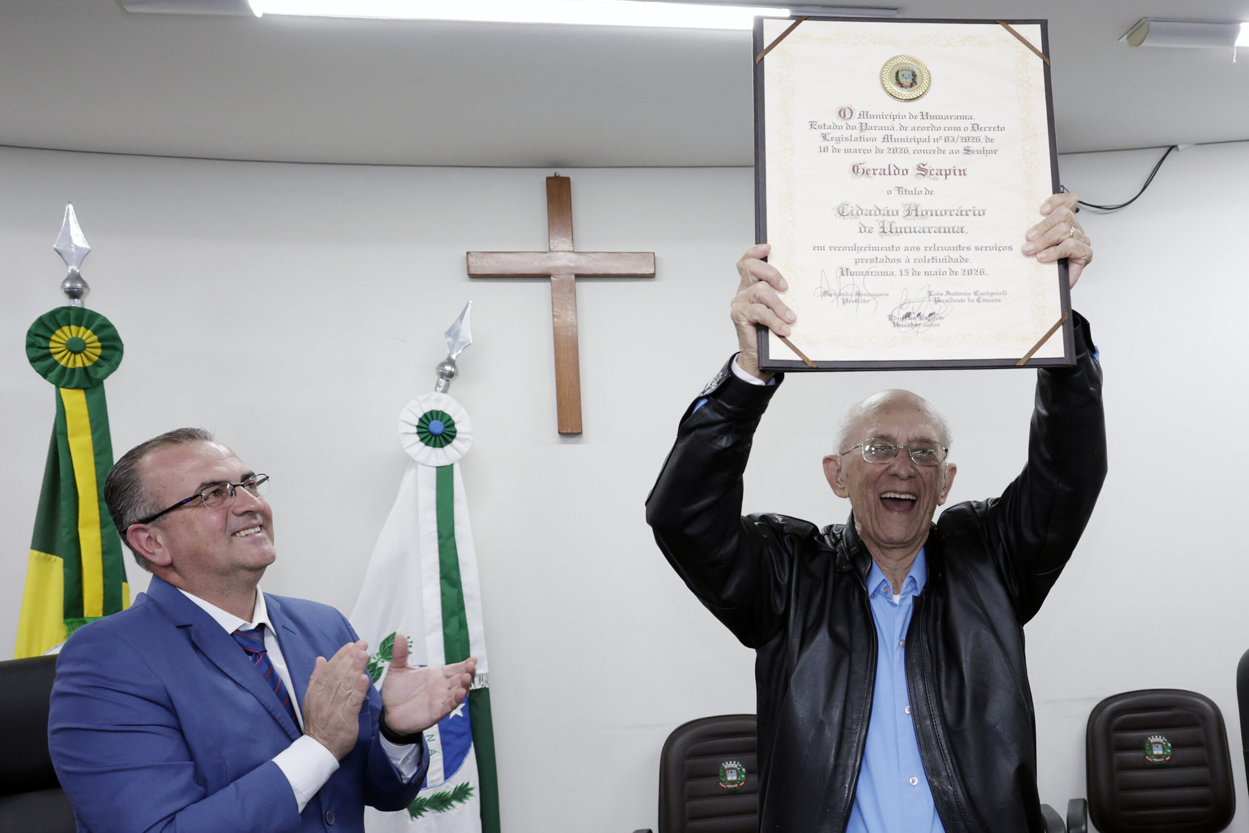 Jornal Ilustrado - O grande jornal do Noroeste do Paraná Jornal Ilustrado - No mês em que completa 91 anos, Geraldo Scapin recebe título de Cidadão Honorário de Umuarama