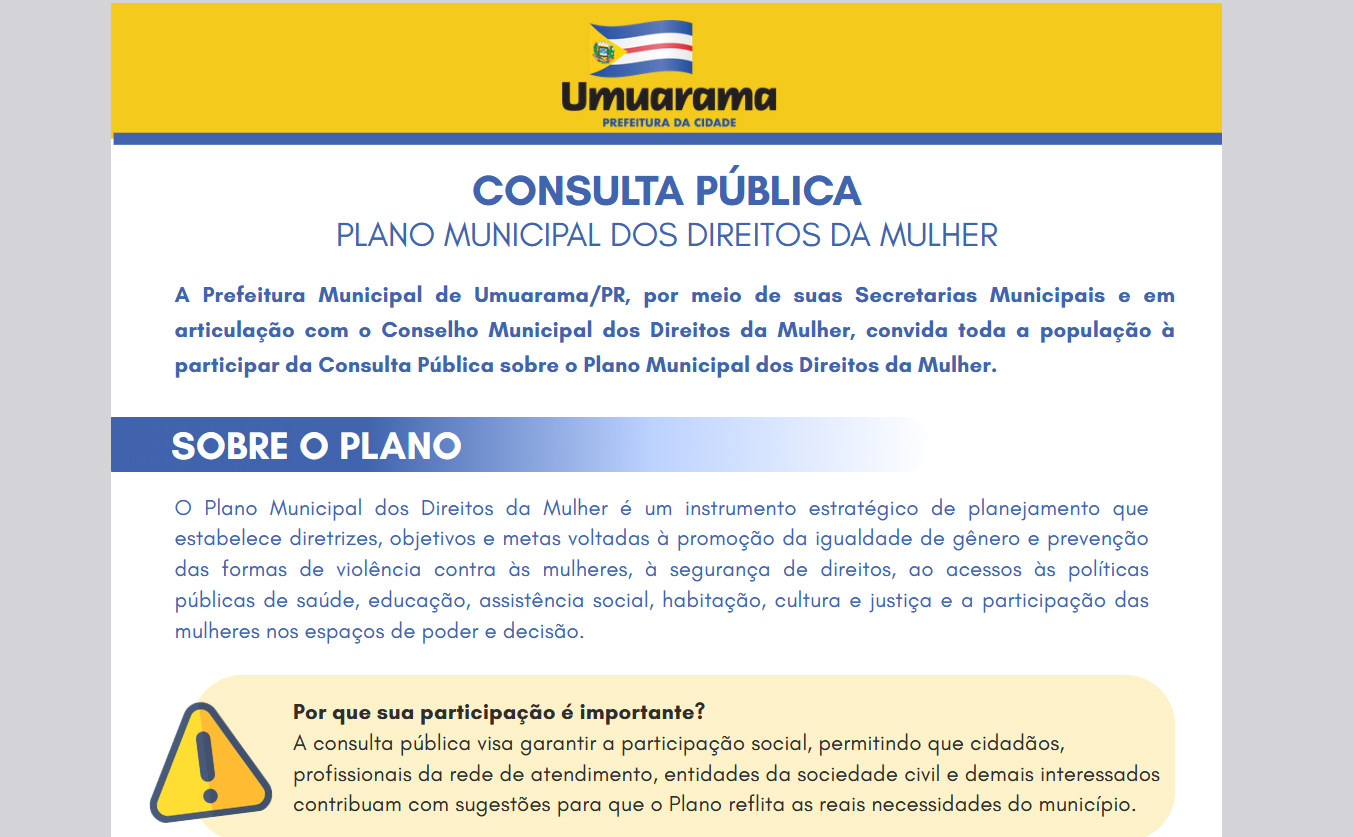 Jornal Ilustrado - Está aberta a consulta pública para o Plano Municipal dos Direitos da Mulher